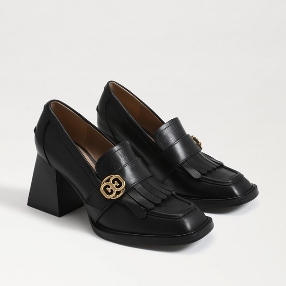 Sam Edelman Women’s Quinly Black Block Heel Loafer Size 8.5M - Picture 1 of 14